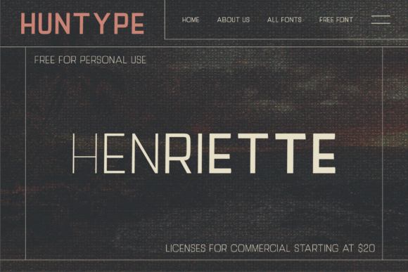 Henriette Font PNG with transparent background - Preview 1