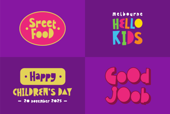 Jolykids Font PNG with transparent background - Preview 4