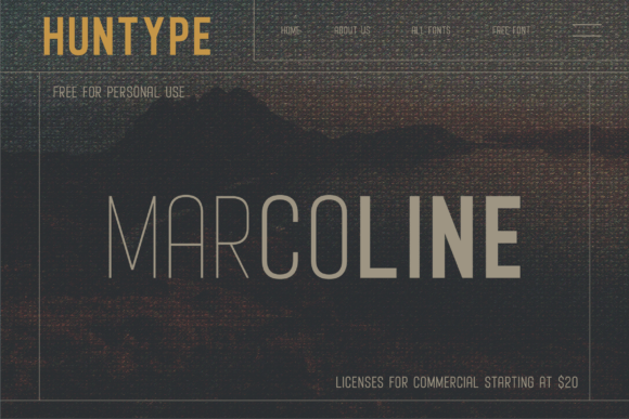 Marcoline Font PNG with transparent background - Preview 1