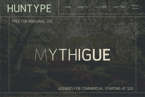 Mythigue Font PNG with transparent background - Preview 1
