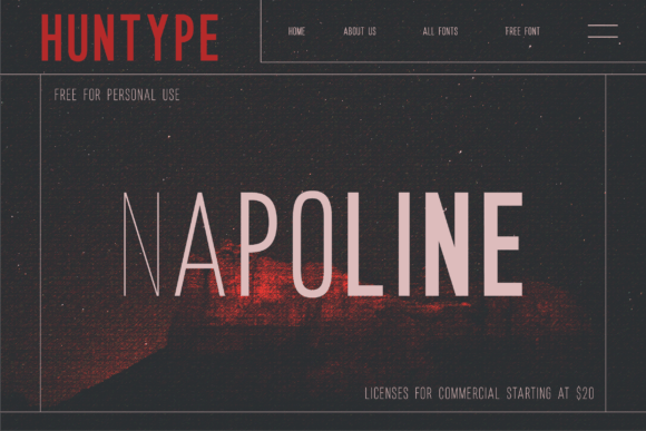 Napoline Font PNG with transparent background - Preview 1