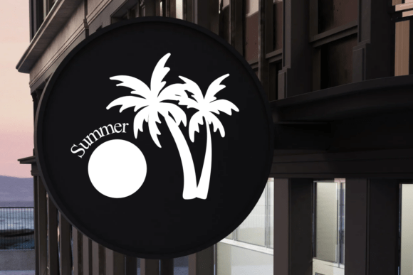 Palm Sunset Summer Font PNG with transparent background - Preview 6
