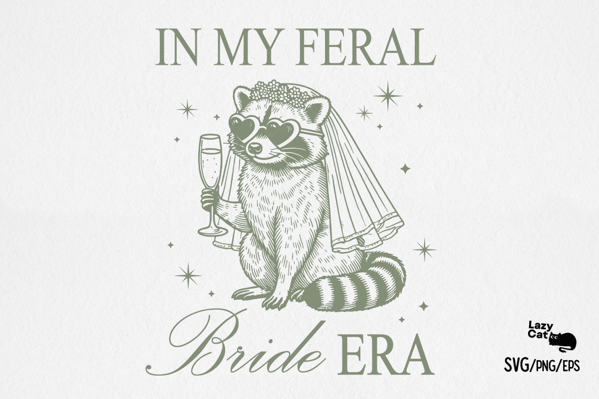 Raccoon Bride Bachelorette SVG PNG