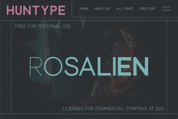 Rosalien Font PNG with transparent background - Preview 1