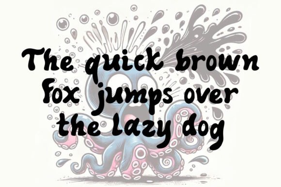 Scared Octopus Font PNG with transparent background - Preview 2