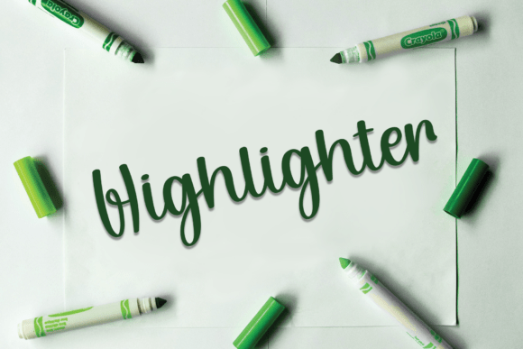 Simple Highland Font PNG with transparent background - Preview 3
