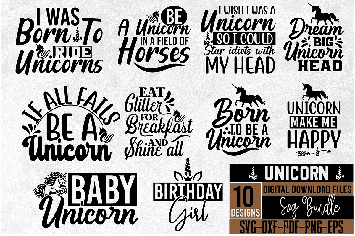 Unicorn SVG Bundle Graphic by craftstorelap · Creative Fabrica