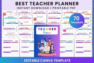 Best Teacher Planner for Canva KDP Graphic by Shumaya · Creative Fabrica