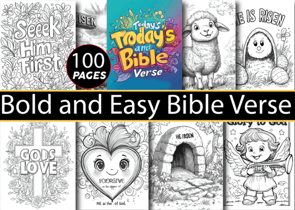 Bold and Easy Bible Verse Coloring Pages