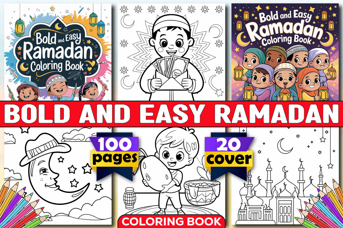 Bold and Easy Ramadan Coloring Pages