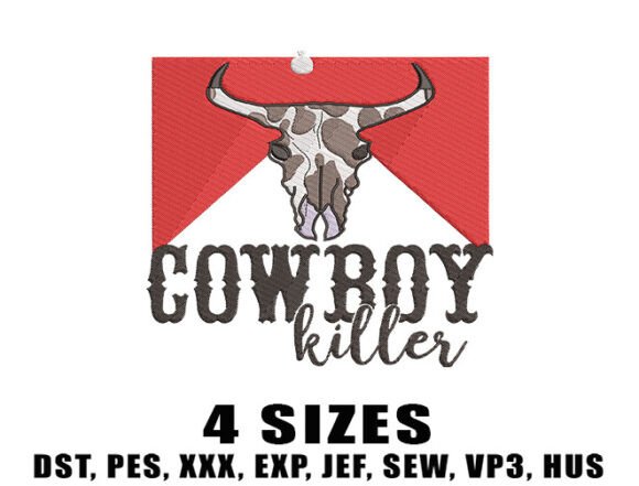 Cowboy Killer Embroidery Design