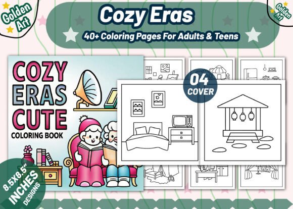 Cozy Eras: 40 Cute Coloring Pages