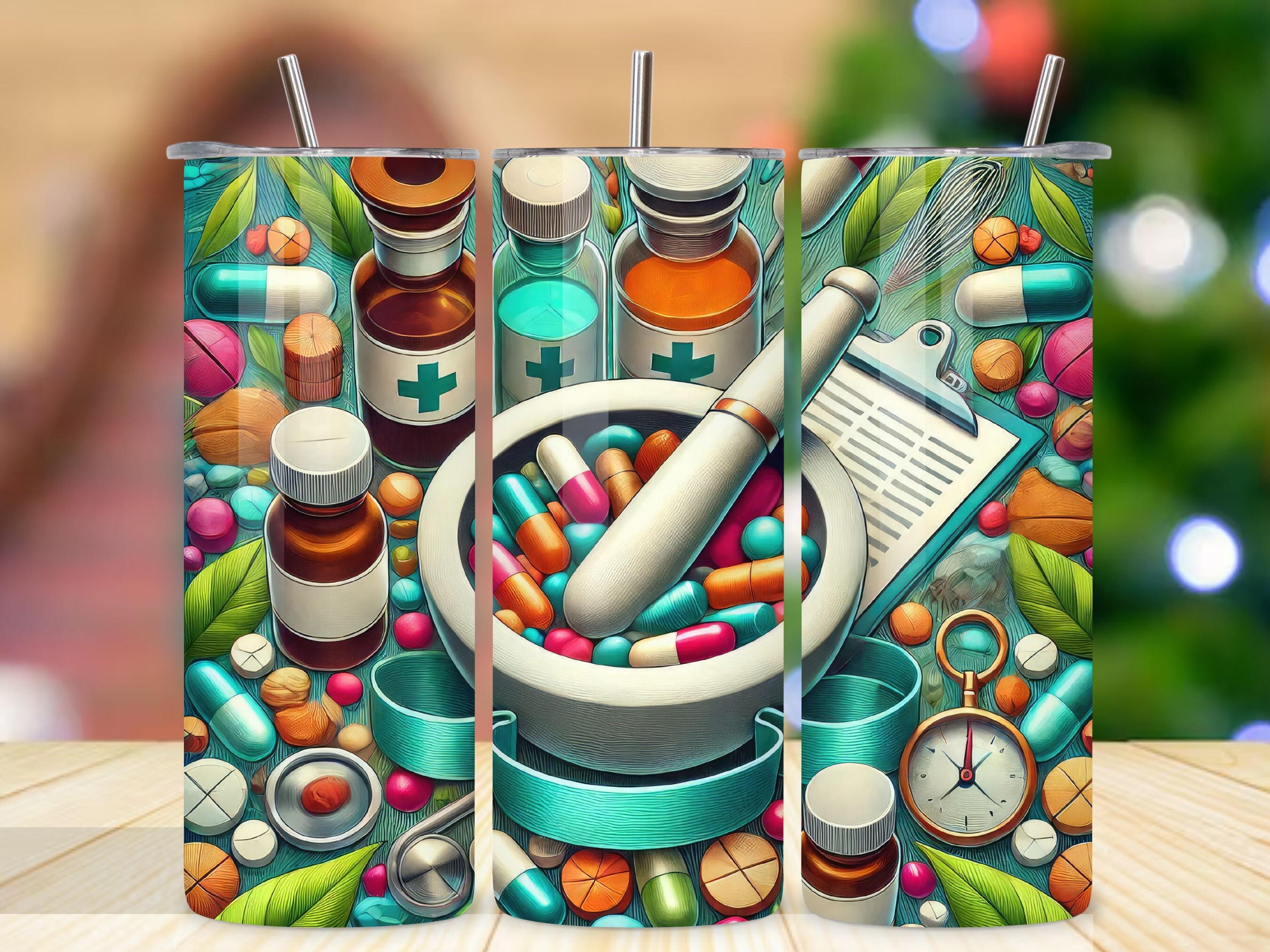 Cute Pharmacist Medical Tumbler Wrap PNG