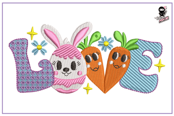 Easter Love with Bunny and Carrots