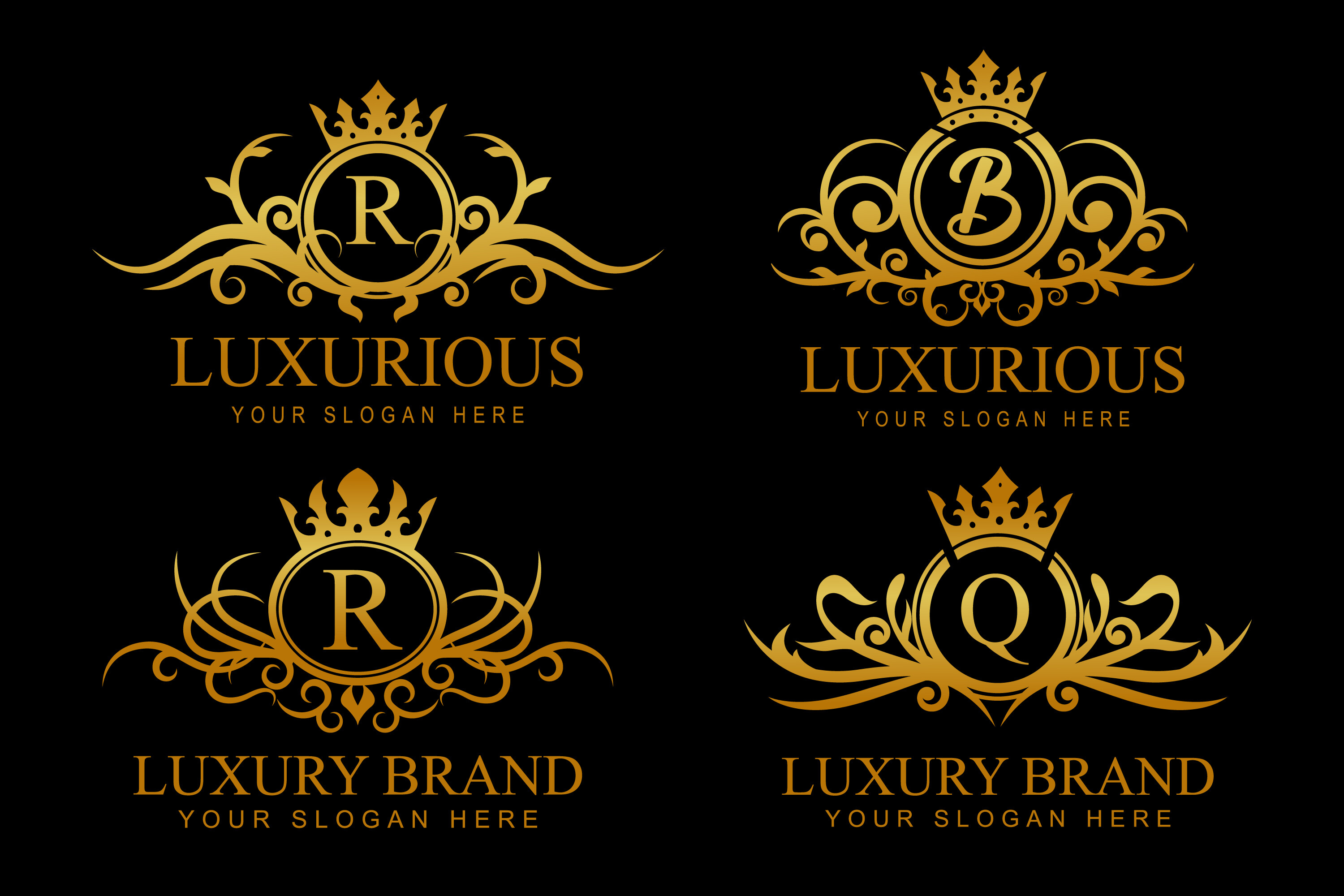 Elegant Ornamental Luxury Logo Vector