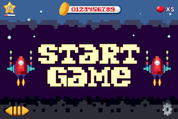 Groovy Pixel Font PNG with transparent background - Preview 3