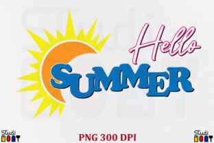 Hello Summer, Summer Vibes Retro PNG Graphic by Studimony · Creative ...