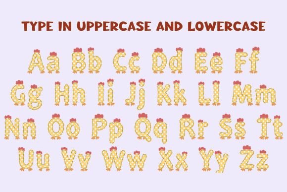 Little Easter Chick Font PNG with transparent background - Preview 1