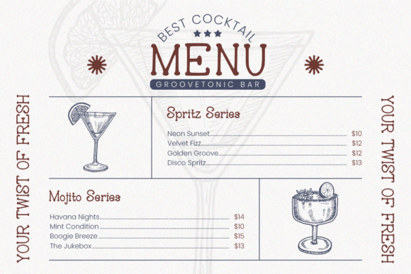 Roasty Beans Font PNG with transparent background - Preview 2