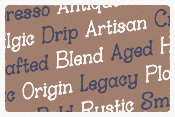 Roasty Beans Font PNG with transparent background - Preview 5