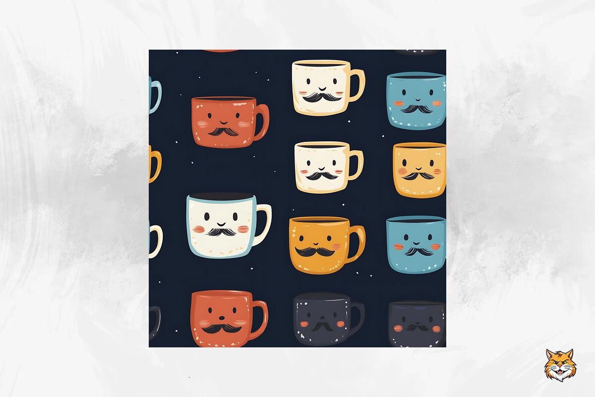Father's Day Coffee Seamless Pattern Graphic by Meow.Backgrounds ...