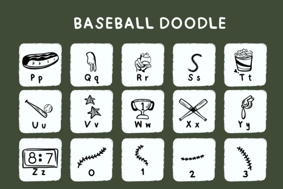 Baseball Doodle Font - Preview 2