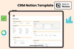 CRM Tracker Notion Template Graphic by YanisNotion · Creative Fabrica