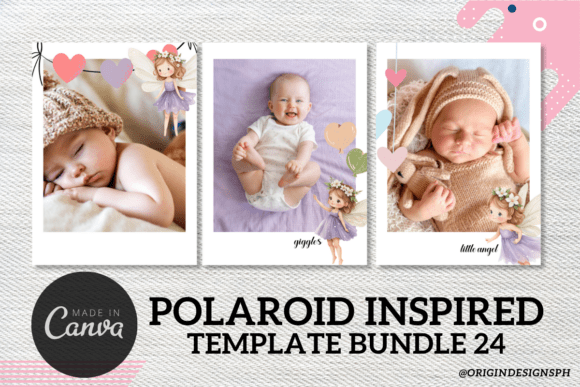 Classic white-border Canva Polaroid template for social media and scrapbooking