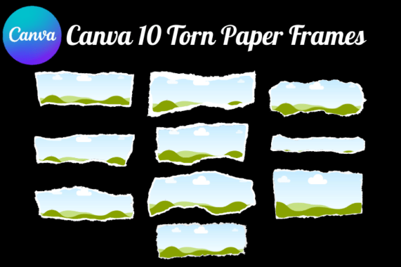 Canva Torn Paper Ripped Frame Template