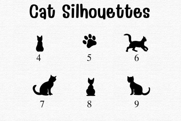 Cat Silhouettes Font - Preview 3