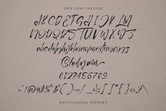 Ciloudy Font PNG with transparent background - Preview 5