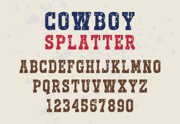 Cowboy Splatter Font - Preview 1