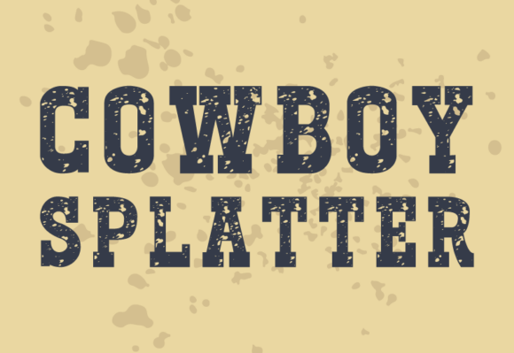 Cowboy Splatter Font - Preview 2
