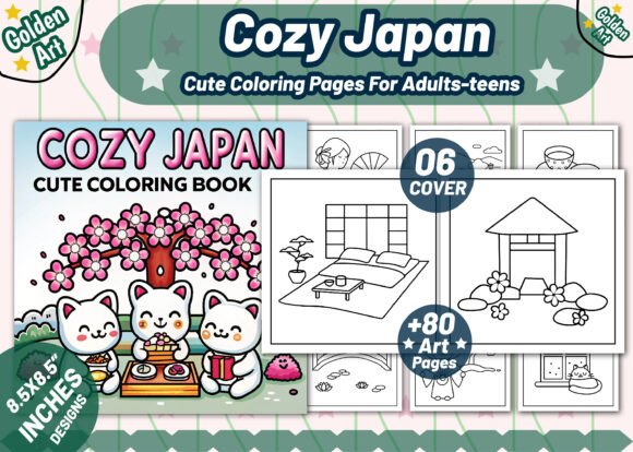 Cozy Japan: 80+ Cute Coloring Pages