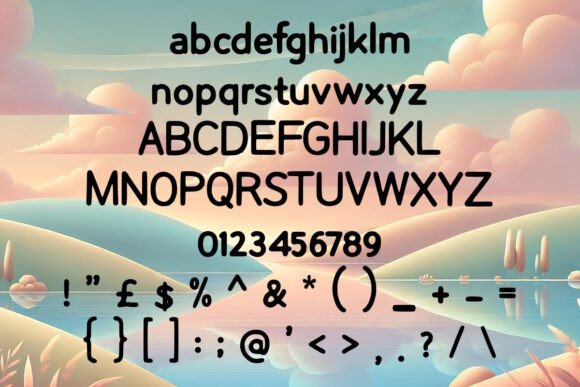 Easy on the Eye Font PNG with transparent background - Preview 1