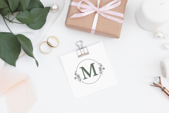 Floral Circle Monogram Font - Preview 4