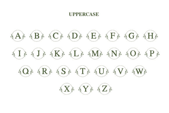 Floral Circle Monogram Font - Preview 6