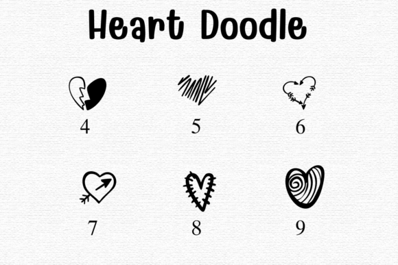 Heart Doodle Font - Preview 3