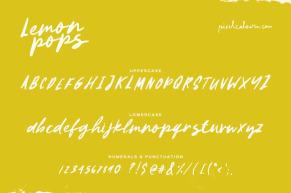 Lemon Pops Font PNG with transparent background - Preview 3
