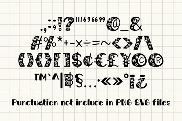 Paws Nani Font PNG with transparent background - Preview 2