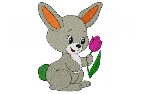 Rabbit Embroidery Design