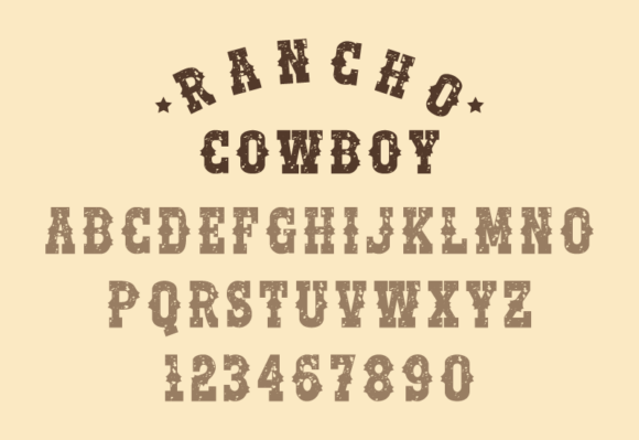 Rancho Cowboy Font PNG with transparent background - Preview 1