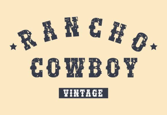 Rancho Cowboy Font PNG with transparent background - Preview 2