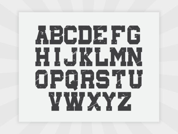 Retro Texture Font PNG with transparent background - Preview 1