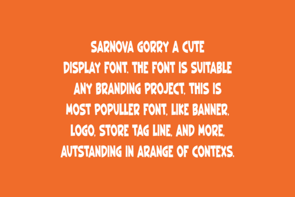 Sarnova Gorry Font PNG with transparent background - Preview 1