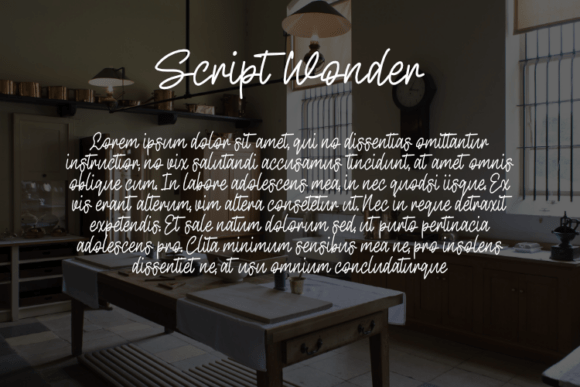Script Wonder Font PNG with transparent background - Preview 2