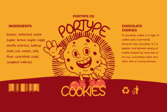 Port Potato Font PNG with transparent background - Preview 3