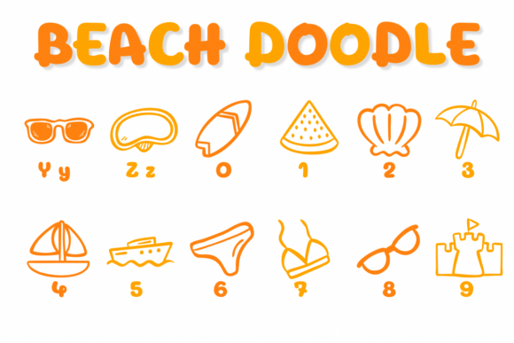Beach Doodle Font - Preview 3