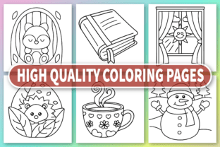 Cozy Vibes, Bold and Easy Coloring Book Graphic by Creative Art Drawing ...