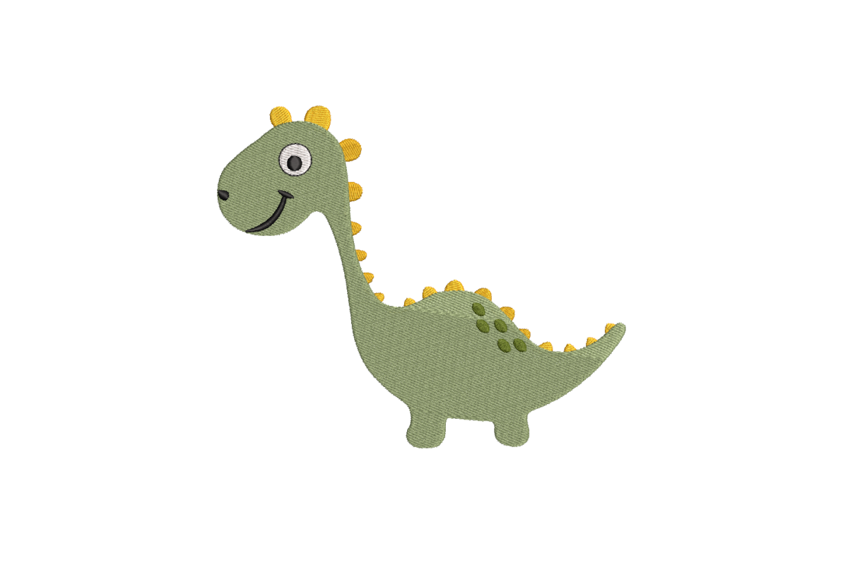 Cute Dinosaur Embroidery Design